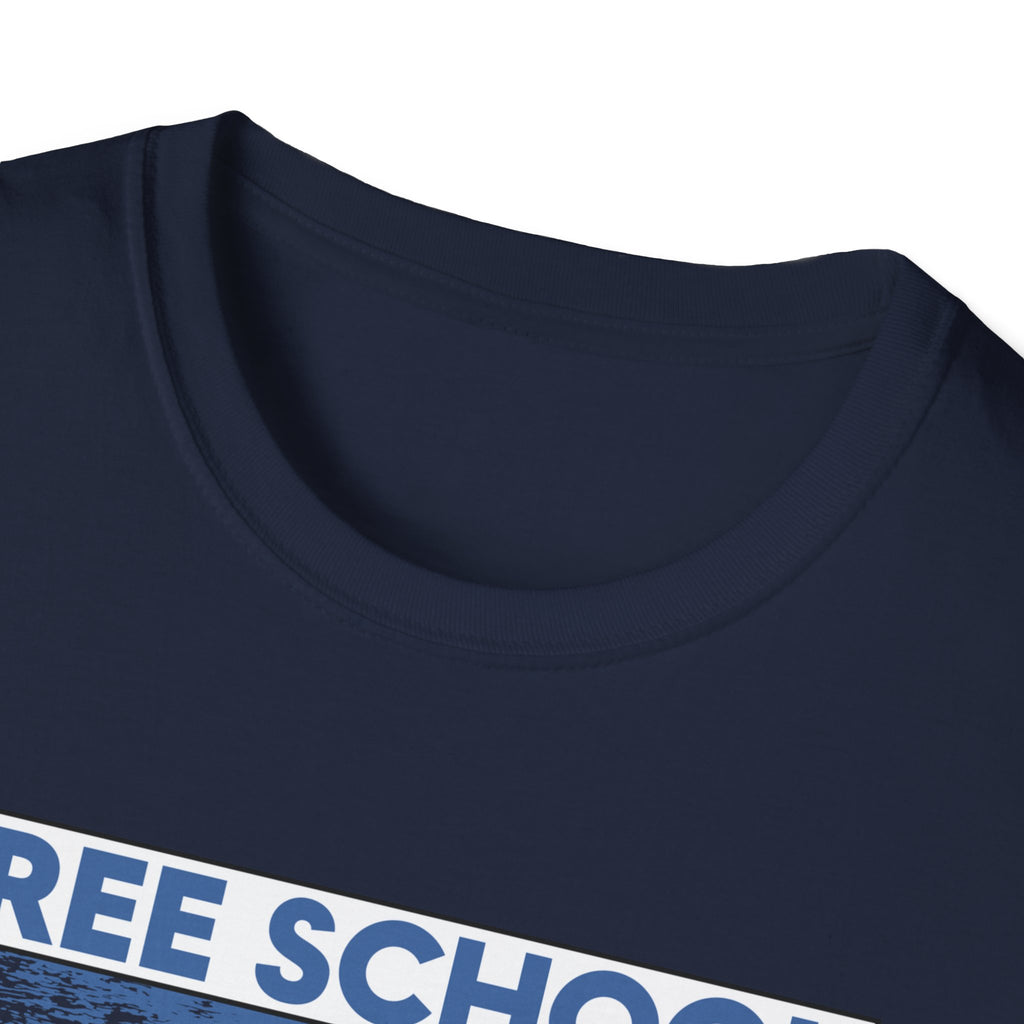 Unisex Lightweight fabric T-Shirt - Free School Lunches For All (front) - Nurses Against The Rich Starving The Poor (back) - 100% ring-spun cotton - NAH-T-G64000