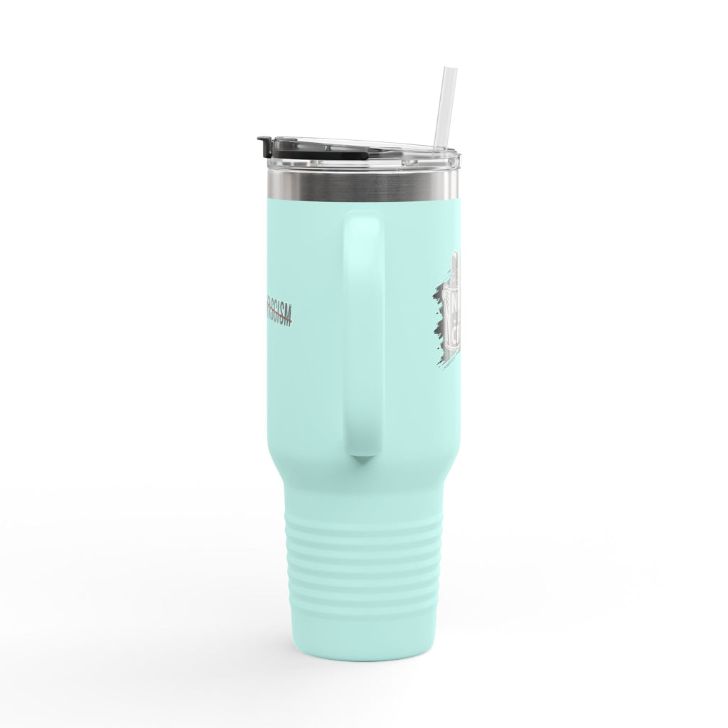 Travel Mug - Nurses Against Fascism (right) - Nurses Against Cruelty (left) - 100% stainless steel (body) - NAF-TM-40oz