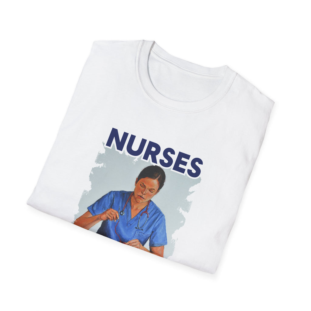 Unisex Lightweight fabric T-Shirt - Nurses For Healing The Nation (front) - Nurses Standing Up For Humanity (back) - 100% ring-spun cotton - NFH-T-G64000