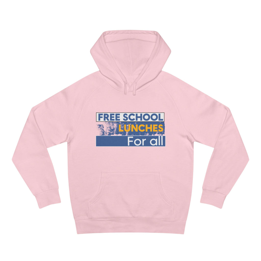 Unisex Mid-weight Hoodie - Free School Lunches For All (front) - Nurses Against The Rich Starving The Poor (back) - 80% cotton, 20% Polyester - NAH-H-AC5101