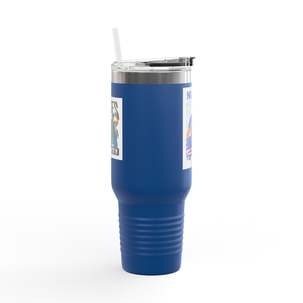 Travel Mug - Nurses For Healing The Nation (front) - Nurses Standing Up For Humanity (back) - 100% stainless steel (body) - NFH-TM-40oz
