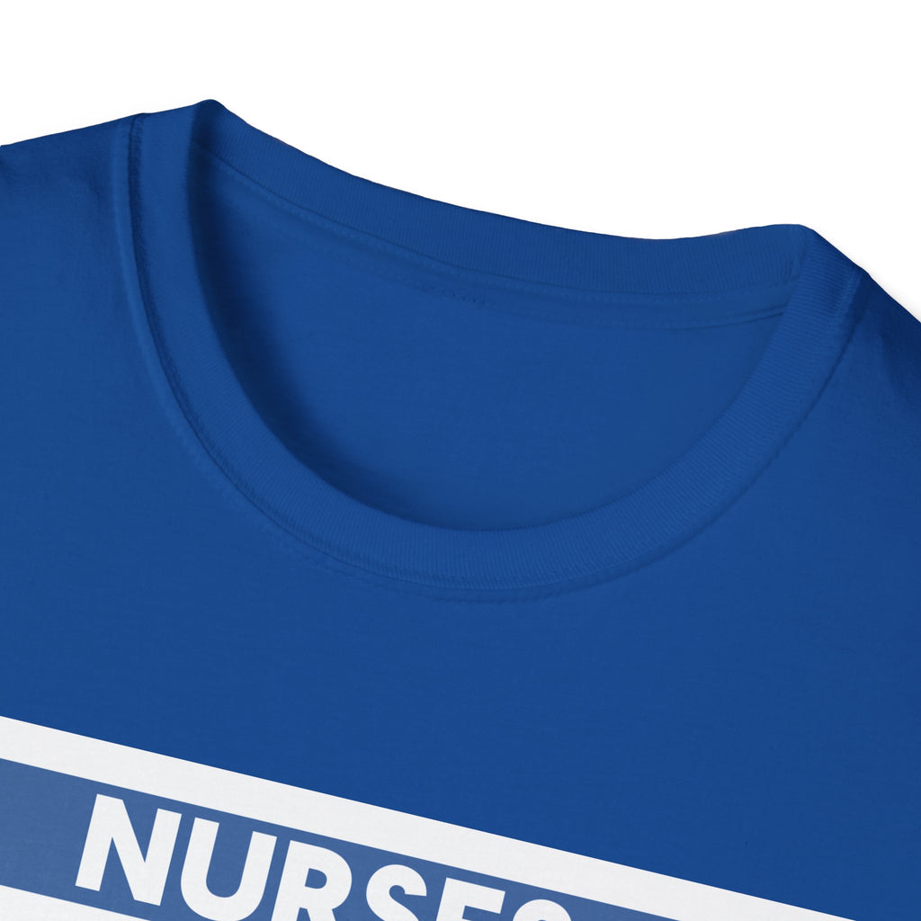 Unisex Lightweight fabric T-Shirt - Nurses Condemning Closure of USAID (front) - Nurses For NIH CDC FEMA USAID And YOU (back) - 100% ring-spun cotton - NFG-T-G64000