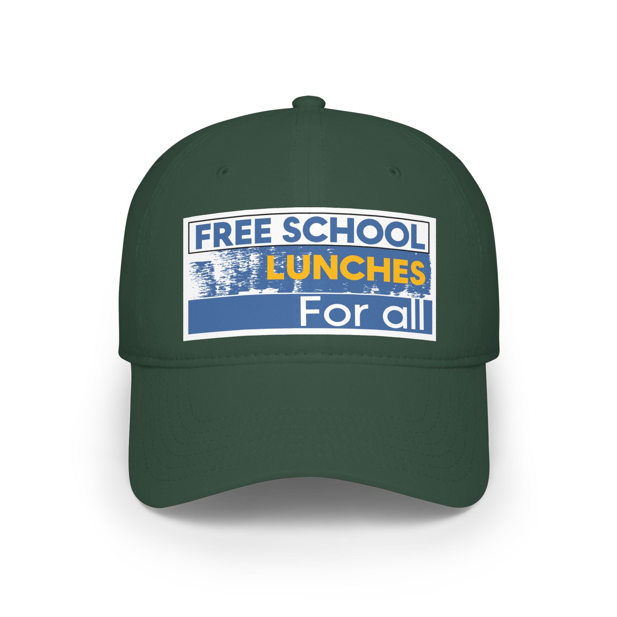 Unisex Baseball Cap - Free School Lunches For All (front) - 100% Cotton Twill - NAH-B-18-253