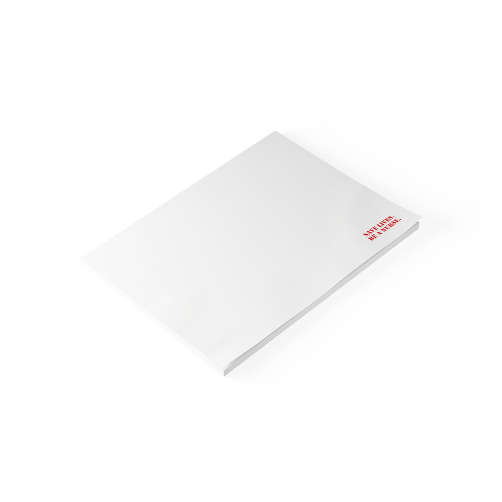 Post-it® Note Pads - Save Lives Be A Nurse (front) - 75.2 gsm white uncoated paper - SLA-NP-3M