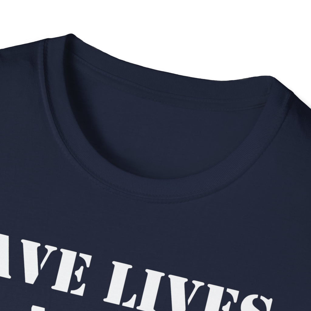 Unisex Lightweight fabric T-Shirt - Save Life Be a Nurse (front) - Who advocates? Who defends? Who protects? Who educates? Who intervenes? Who cares? (back) - 100% ring-spun cotton - SLBN-T-G64000