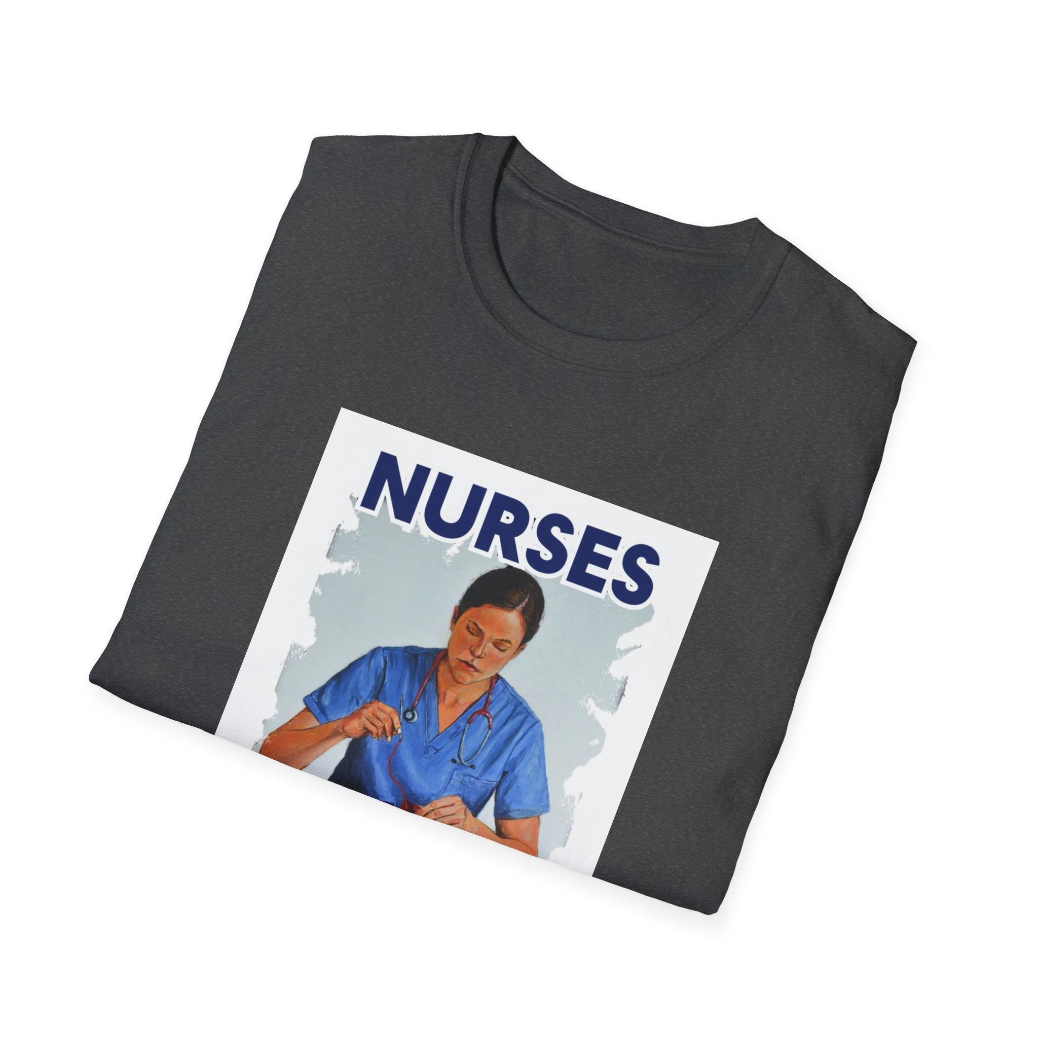Unisex Lightweight fabric T-Shirt - Nurses For Healing The Nation (front) - Nurses Standing Up For Humanity (back) - 100% ring-spun cotton - NFH-T-G64000