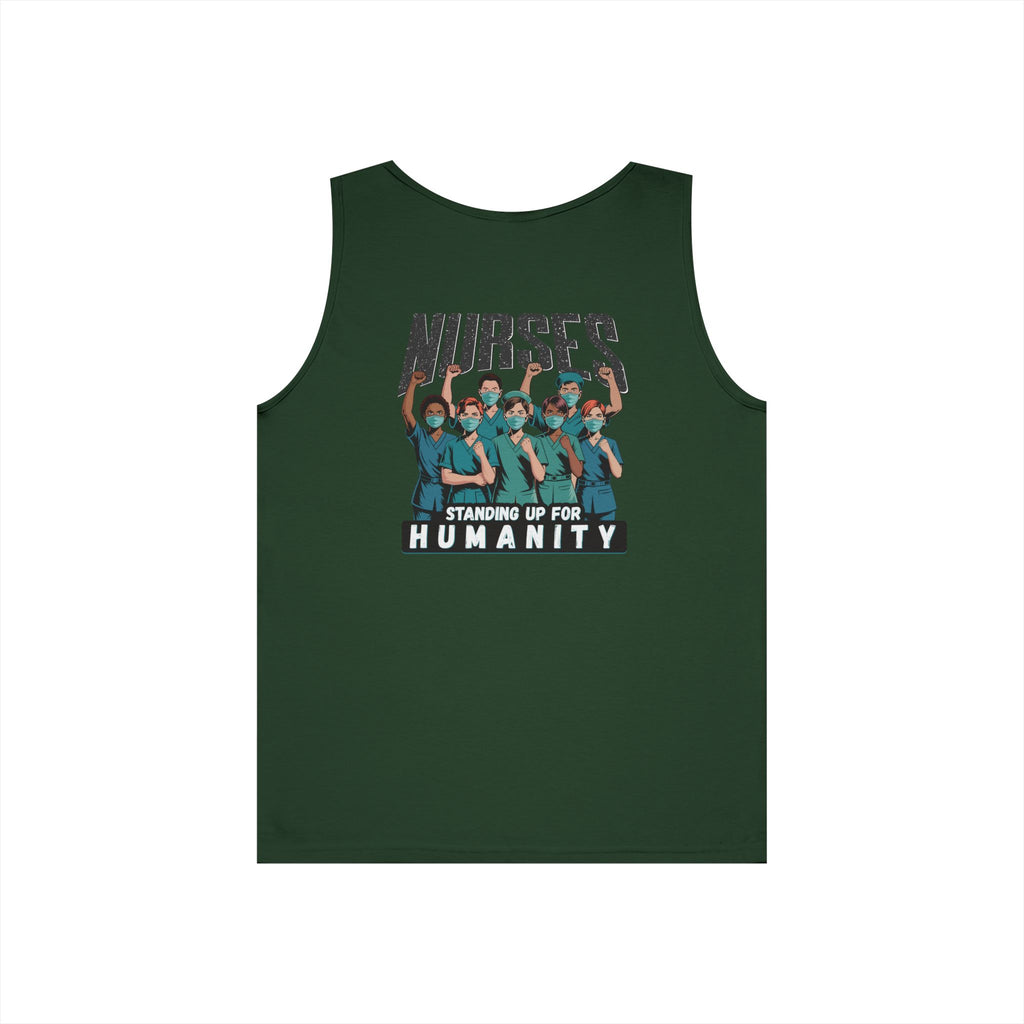 Unisex Medium fabric Cotton Tank Top - Nurses For Healing The Nation (front) - Nurses Standing Up For Humanity (back) - 100% cotton - NFH-K-G5200