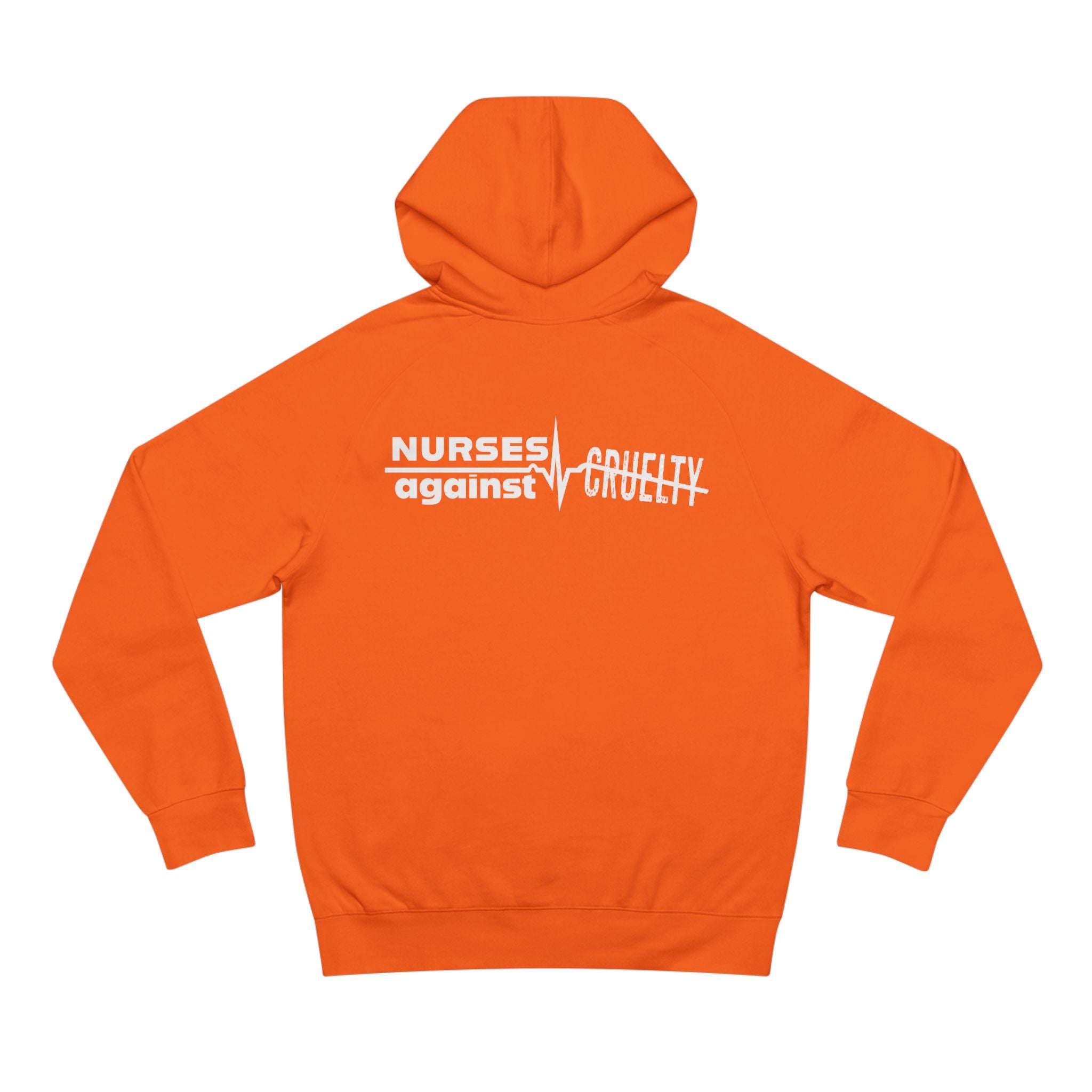 Unisex Mid-weight Hoodie - Nurses Against Fascism (front) - Nurses Against Cruelty (back) - 80% cotton, 20% polyester - NAF-H-AC5101