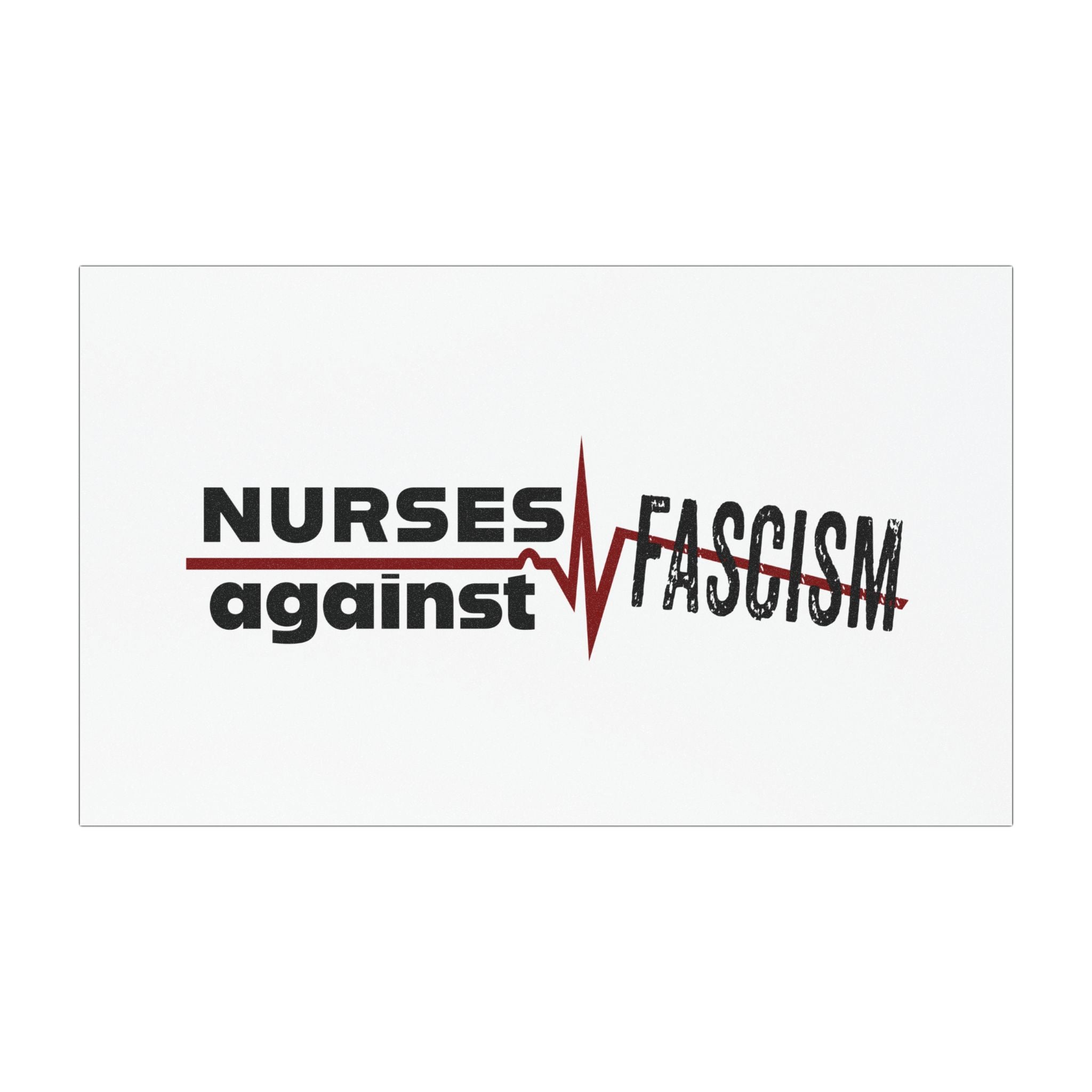 Car Magnet - Nurses Against Fascism (front) - Magnetic White base and matte finish - NAF-CA-01