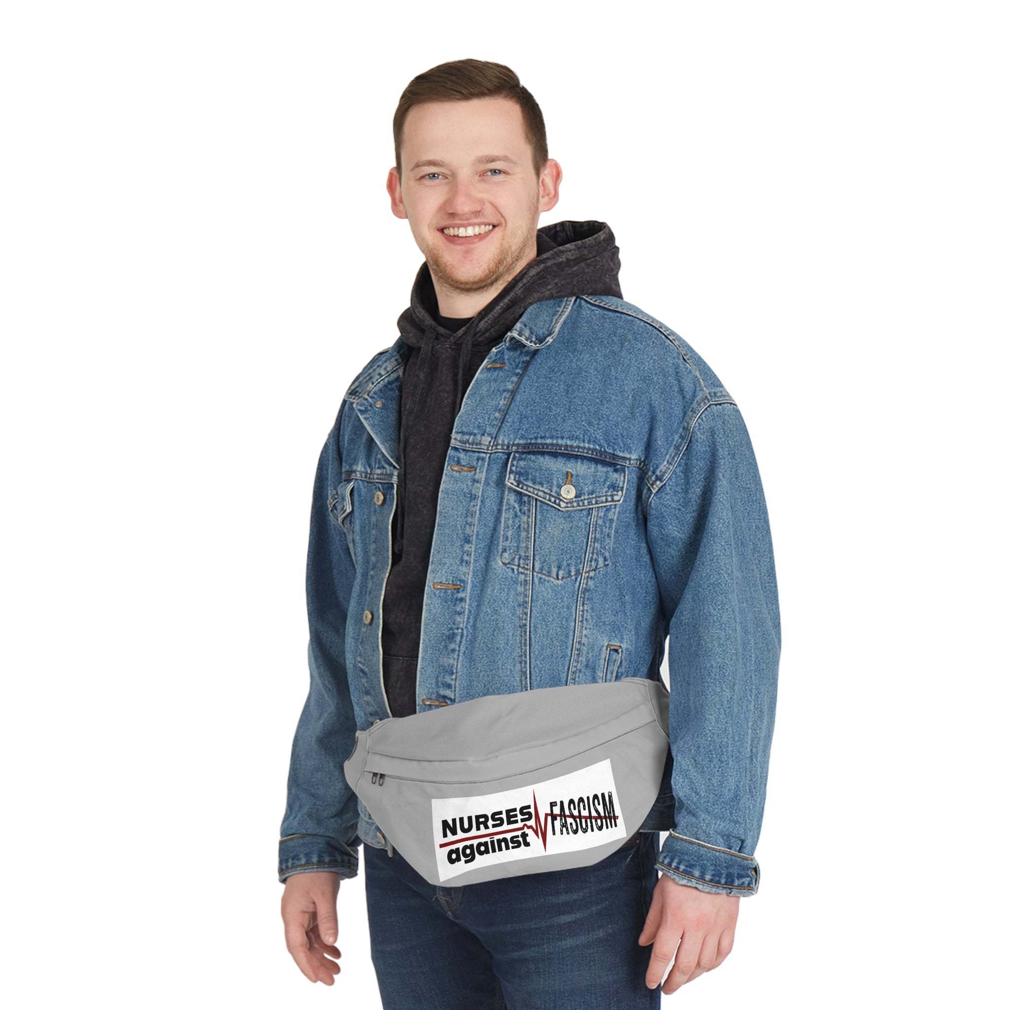 Nurse Fanny Pack – Nurses Against Fascism & Nurses Against Cruelty Design - Adjustable Waist Bag for Nurses - NAF-FP-01