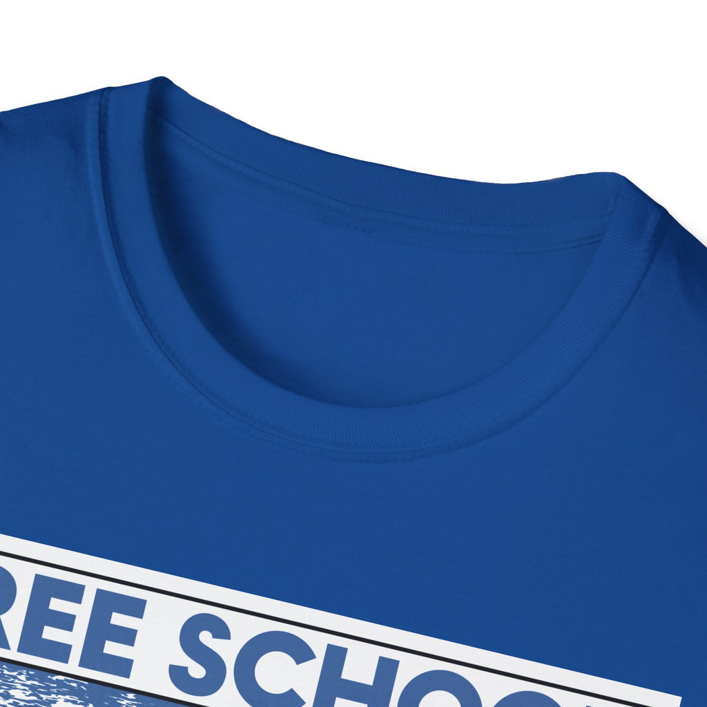 Unisex Lightweight fabric T-Shirt - Free School Lunches For All (front) - Nurses Against The Rich Starving The Poor (back) - 100% ring-spun cotton - NAH-T-G64000