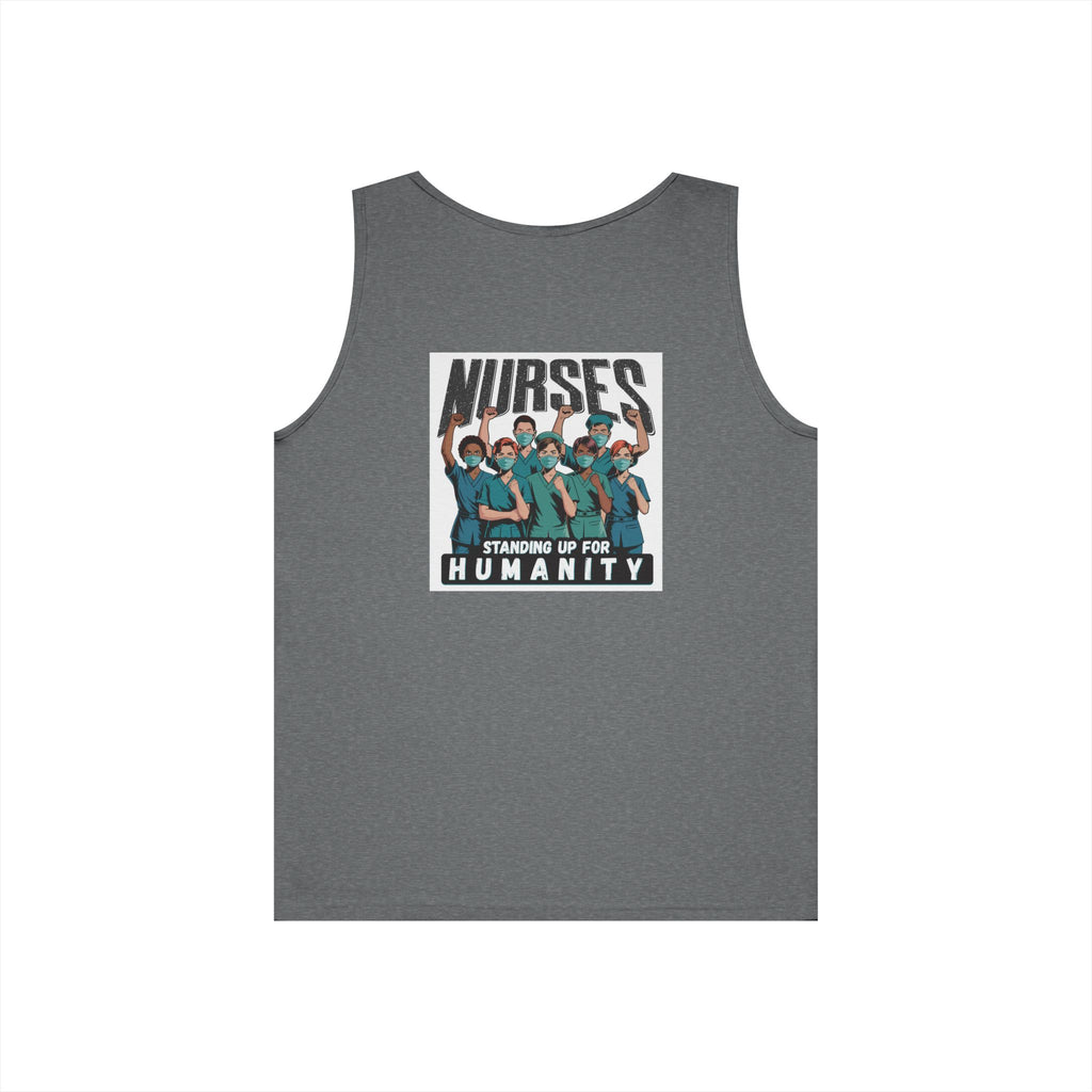 Unisex Medium fabric Cotton Tank Top - Nurses For Healing The Nation (front) - Nurses Standing Up For Humanity (back) - 100% cotton - NFH-K-G5200