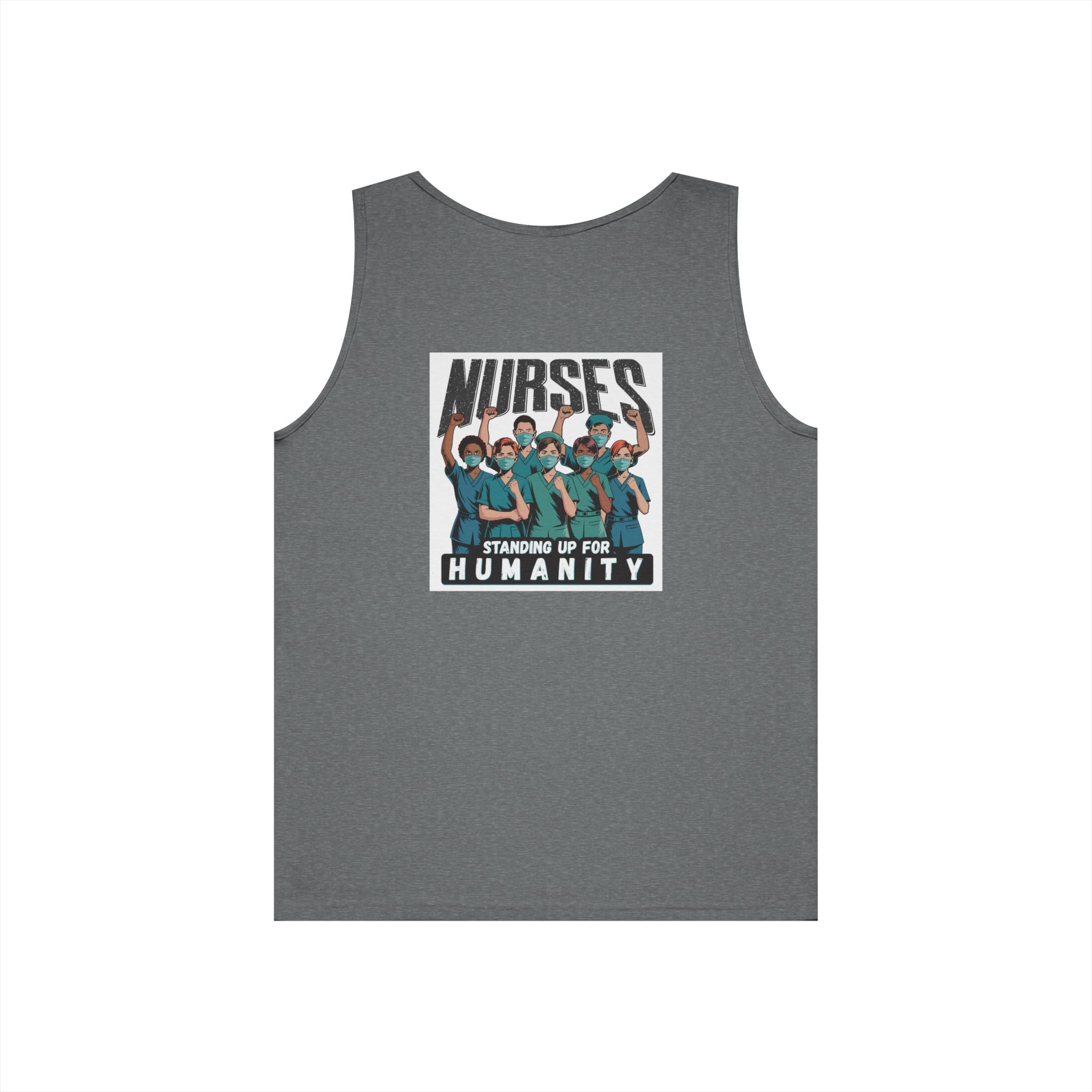 Unisex Medium fabric Cotton Tank Top - Nurses For Healing The Nation (front) - Nurses Standing Up For Humanity (back) - 100% cotton - NFH-K-G5200