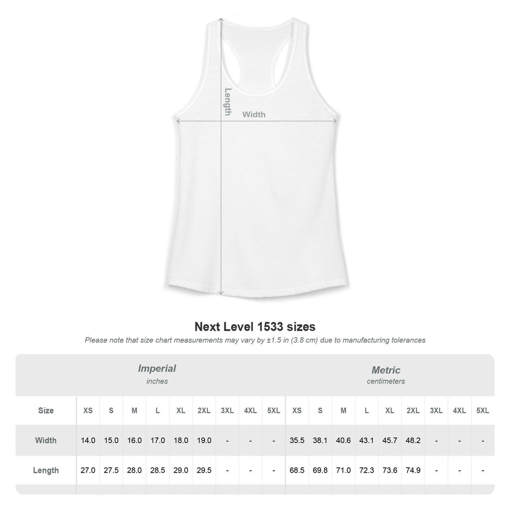 Women's Extra Light fabric Ideal Racerback Tank - Nurses Condemning Closure of USAID (front) - Nurses For NIH CDC FEMA USAID And YOU (back) - 60% combed, ring-spun cotton and 40% polyester - NFG-R-NL1533