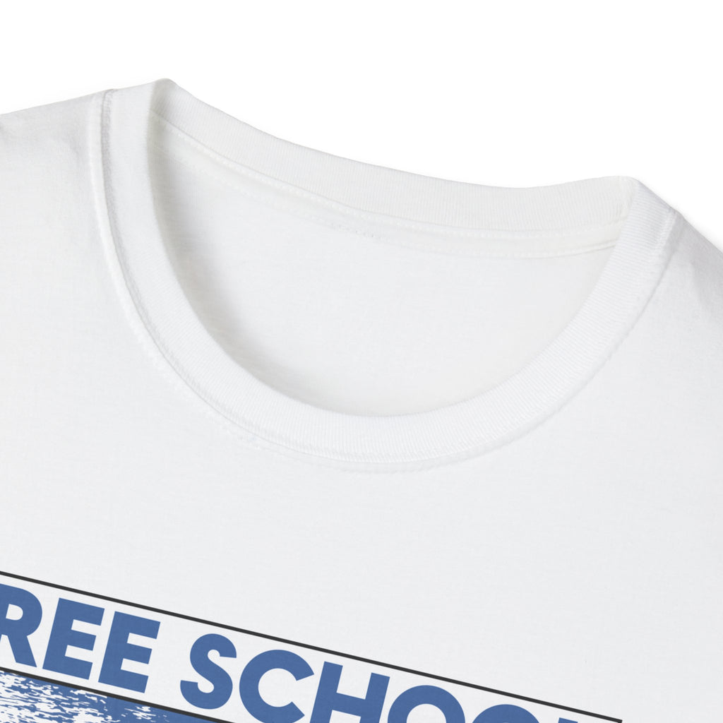 Unisex Lightweight fabric T-Shirt - Free School Lunches For All (front) - Nurses Against The Rich Starving The Poor (back) - 100% ring-spun cotton - NAH-T-G64000