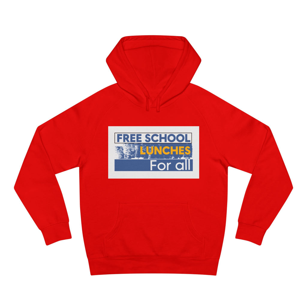 Unisex Mid-weight Hoodie - Free School Lunches For All (front) - Nurses Against The Rich Starving The Poor (back) - 80% cotton, 20% Polyester - NAH-H-AC5101