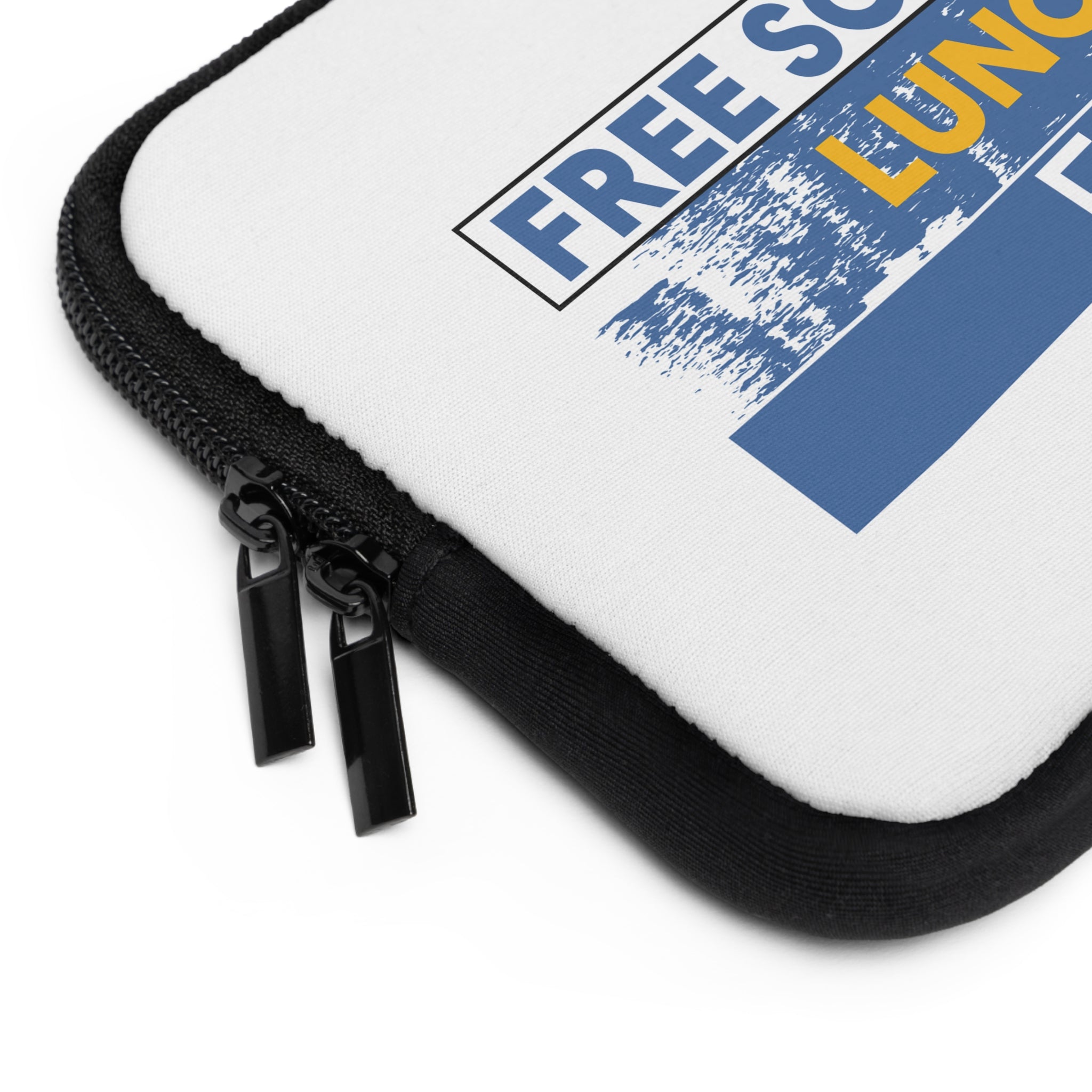 Laptop Sleeve - Free School Lunches For All (front) - Smooth neoprene - NAH-LS-01