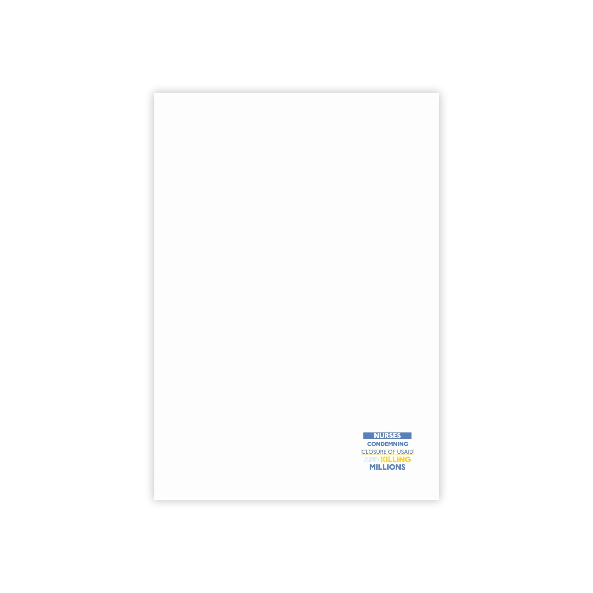 Post-it® Note Pads - Nurses Condemning Closure of USAID (front) - 75.2 gsm white uncoated paper - NFG-NP-3M
