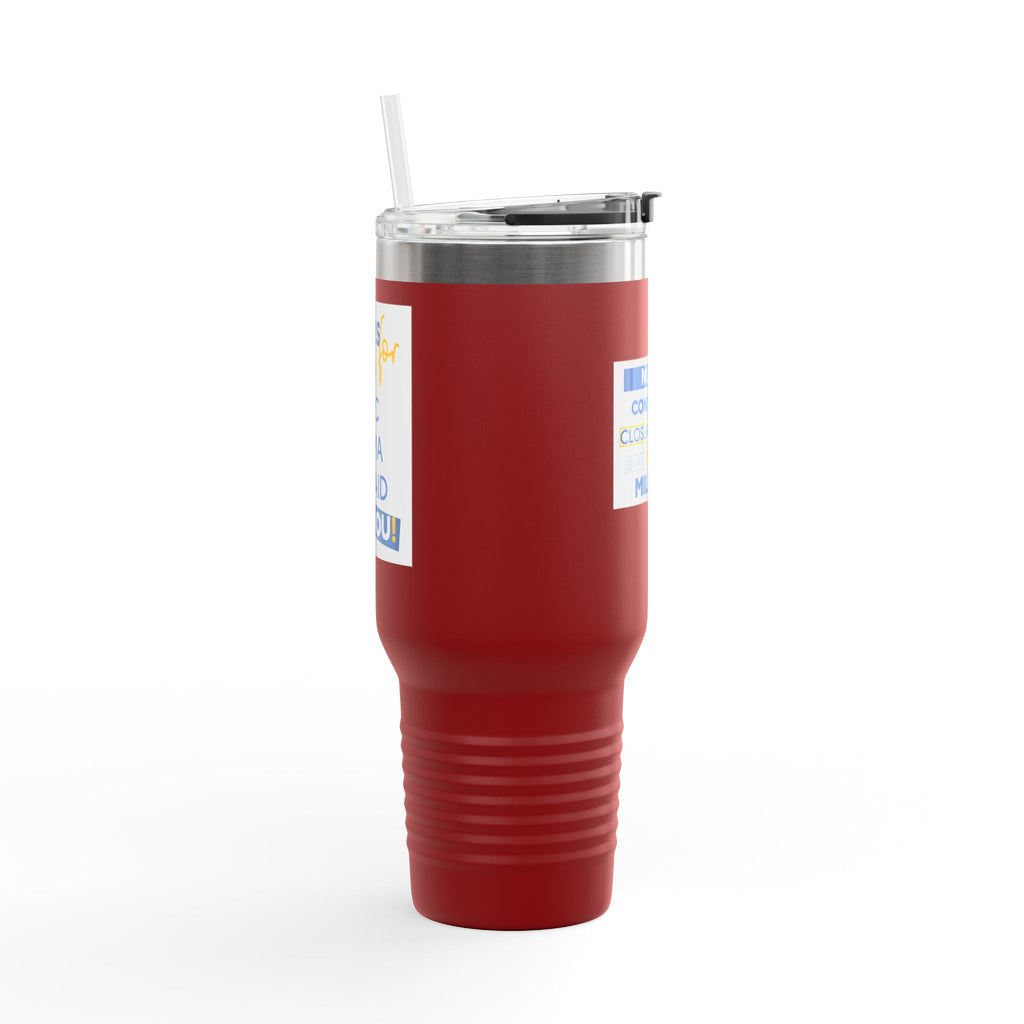 Travel Mug - Nurses Condemning Closure of USAID (front) - Nurses For NIH CDC FEMA USAID And YOU (back) - 100% stainless steel (body) - NFG-TM-40oz