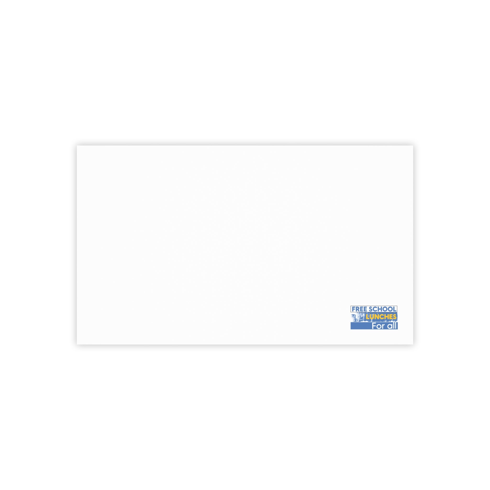 Post-it® Note Pads - Free School Lunches For All (front) - 75.2 gsm white uncoated paper - NAH-NP-3M
