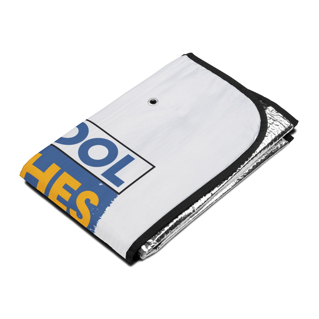 Unisex Car Sun Shade - Free School Lunches For All (front) - 100% Polyester & 100% Aluminized film cushion - NAH-CA-02