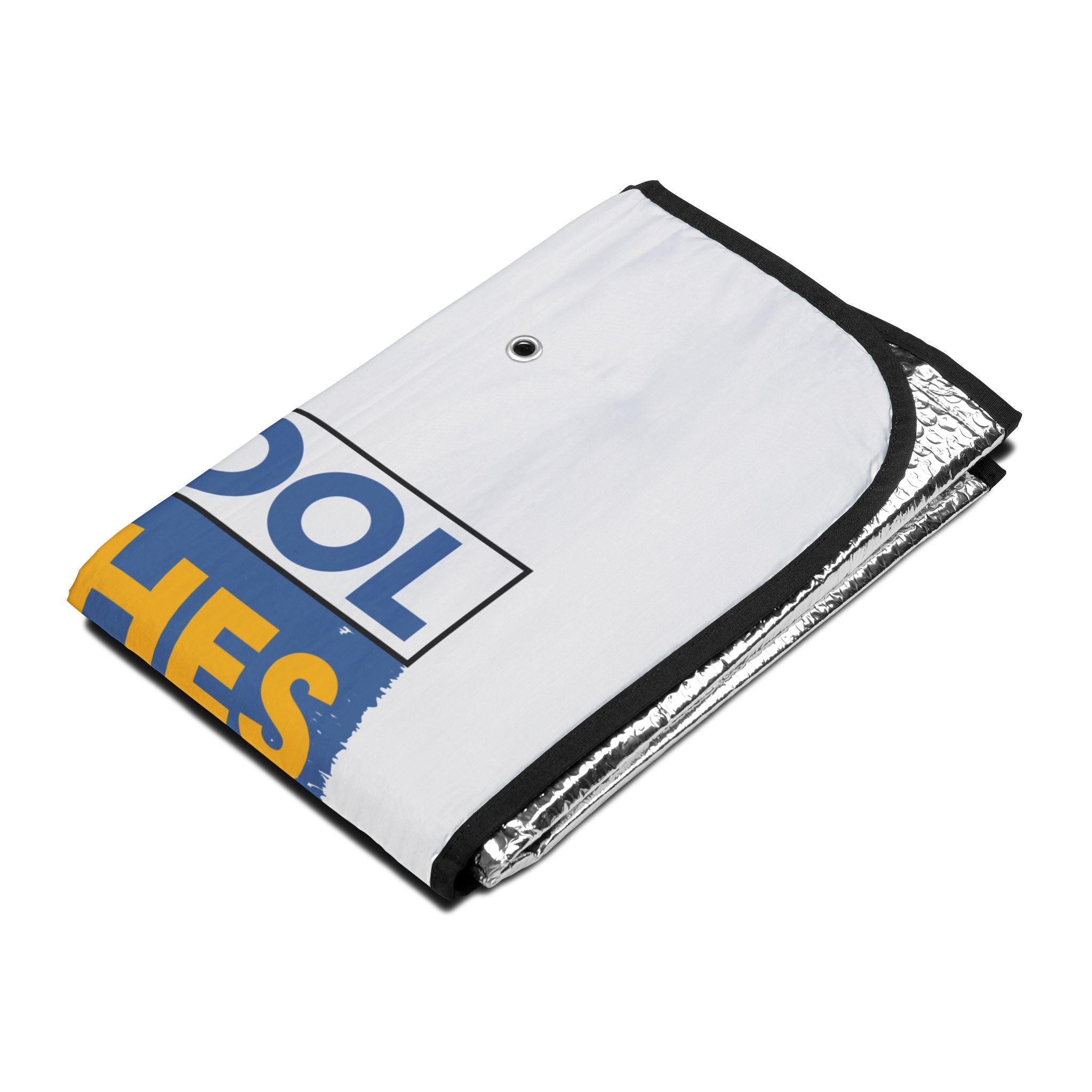 Unisex Car Sun Shade - Free School Lunches For All (front) - 100% Polyester & 100% Aluminized film cushion - NAH-CA-02