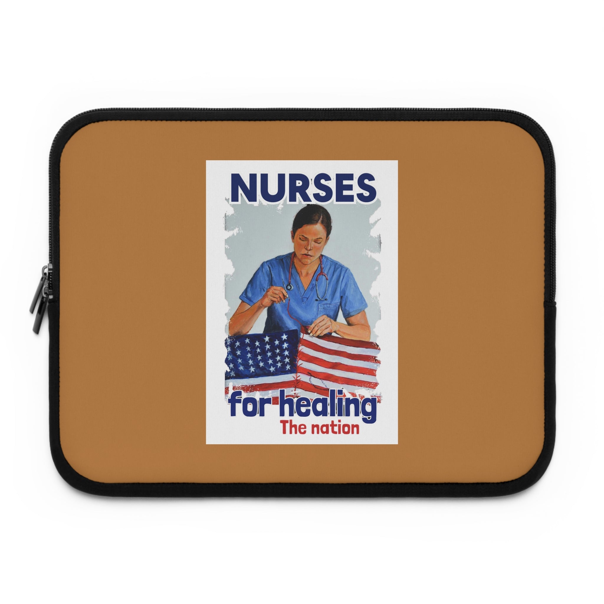 Laptop Sleeve - Nurses For Healing The Nation (front) - Smooth neoprene - NFH-LS-01