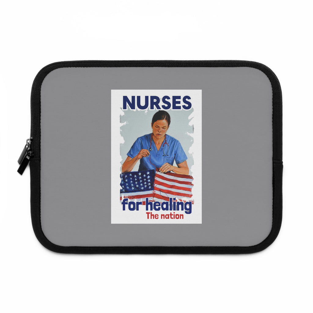 Laptop Sleeve - Nurses For Healing The Nation (front) - Smooth neoprene - NFH-LS-01