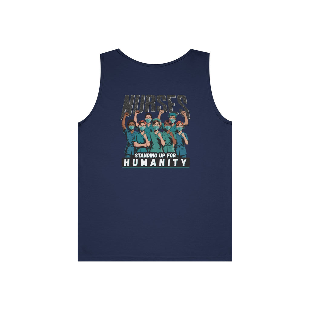 Unisex Medium fabric Cotton Tank Top - Nurses For Healing The Nation (front) - Nurses Standing Up For Humanity (back) - 100% cotton - NFH-K-G5200