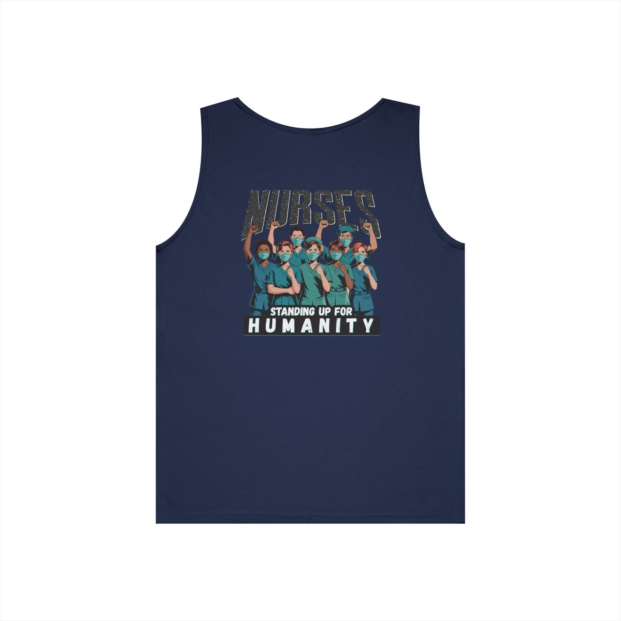 Unisex Medium fabric Cotton Tank Top - Nurses For Healing The Nation (front) - Nurses Standing Up For Humanity (back) - 100% cotton - NFH-K-G5200