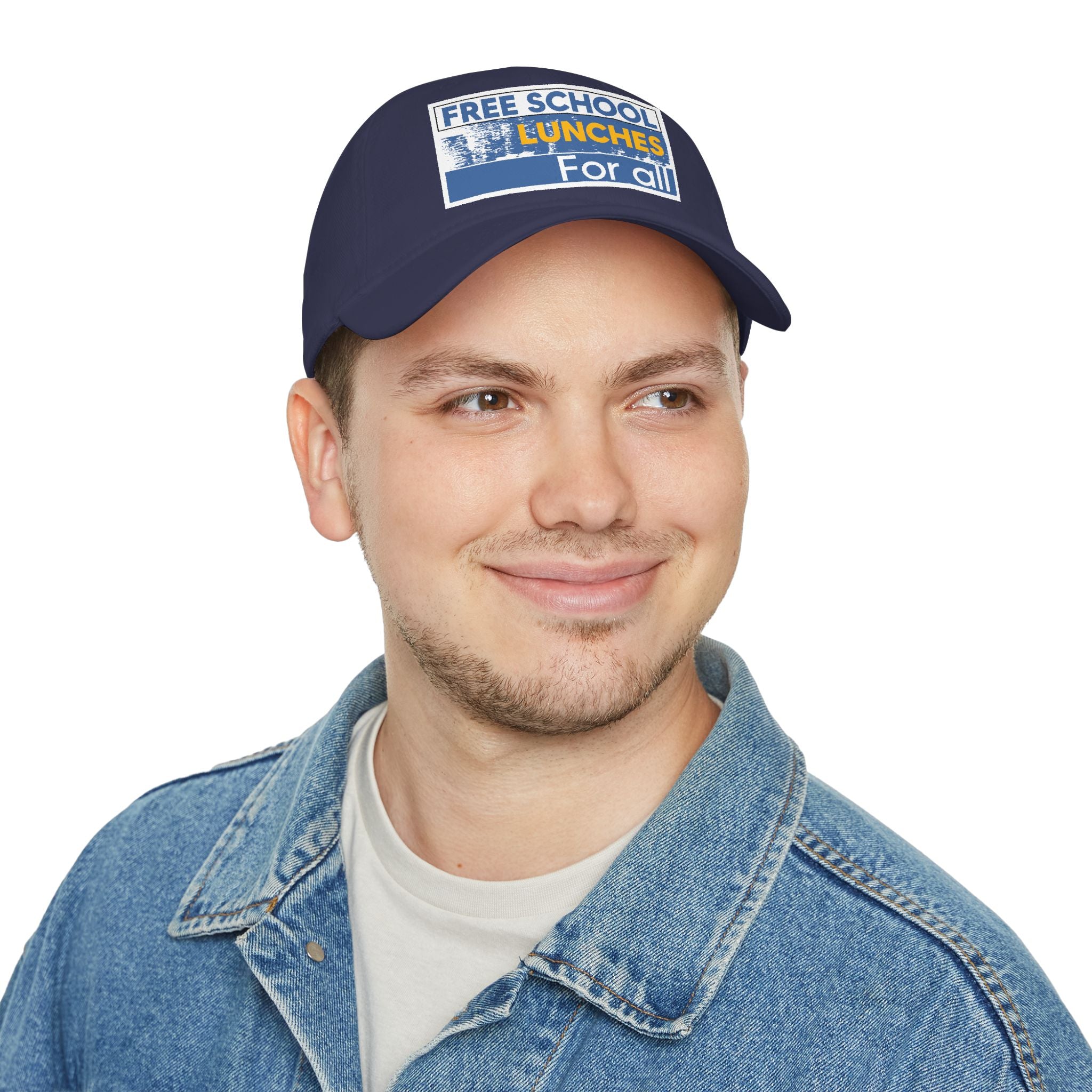 Unisex Baseball Cap - Free School Lunches For All (front) - 100% Cotton Twill - NAH-B-18-253