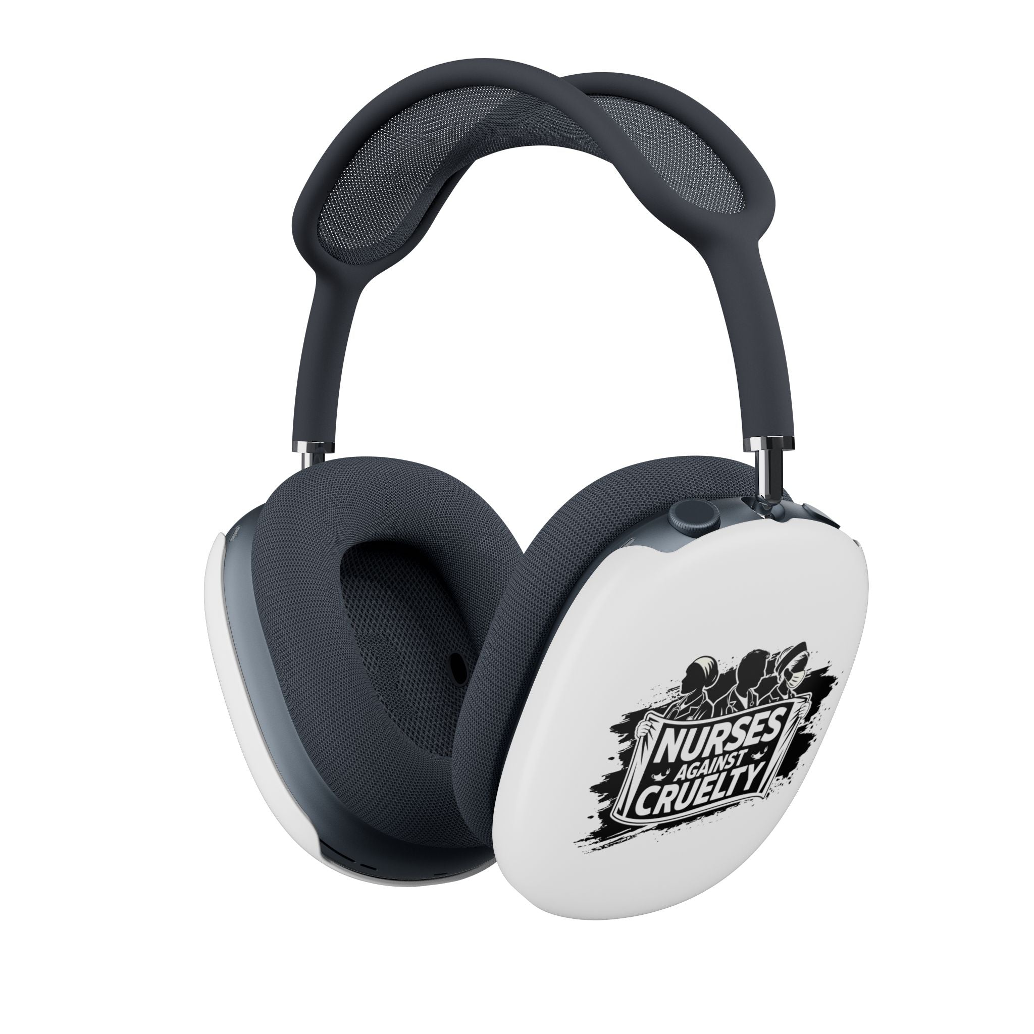Unisex AirPod Max Cases - Nurses Against Fascism (right) - Nurses Against Cruelty (left) - 100% polycarbonate - NAF-AP-01