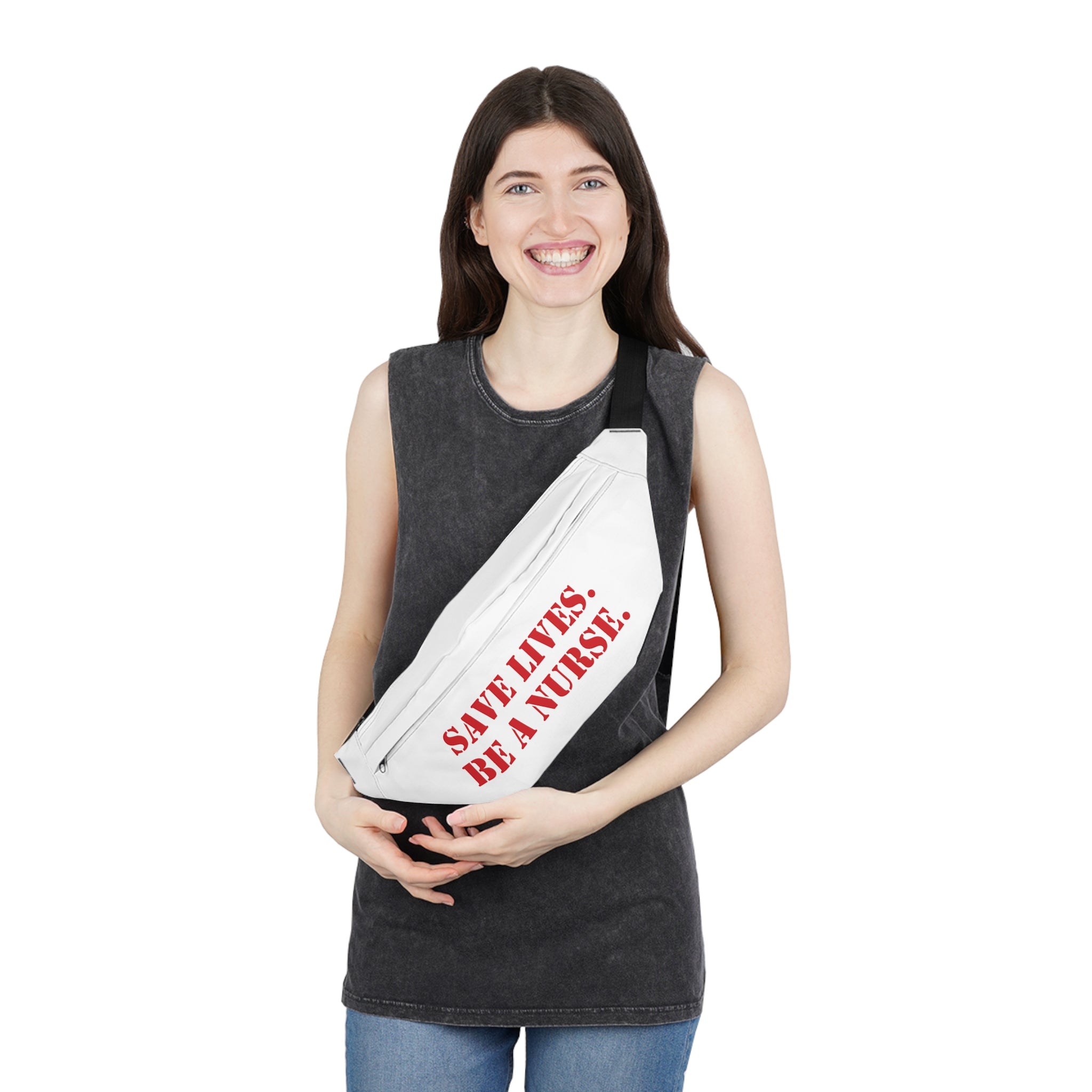 Nurse Fanny Pack – Save Lives, Be a Nurse Design - Adjustable Waist Bag for Nurses - SLA-FP-01