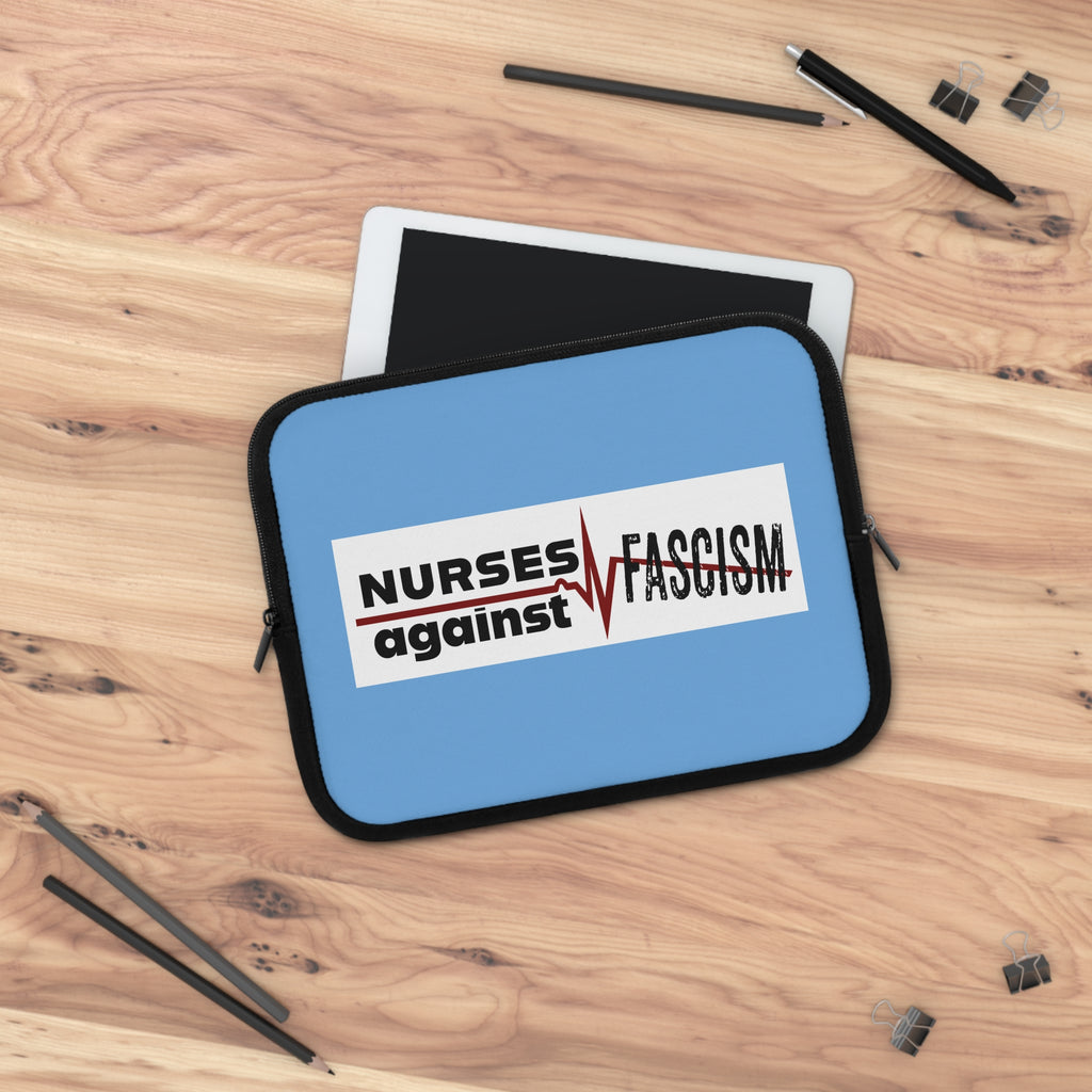 Laptop Sleeve - Nurses Against Fascism (front) - Smooth neoprene - NAF-LS-01