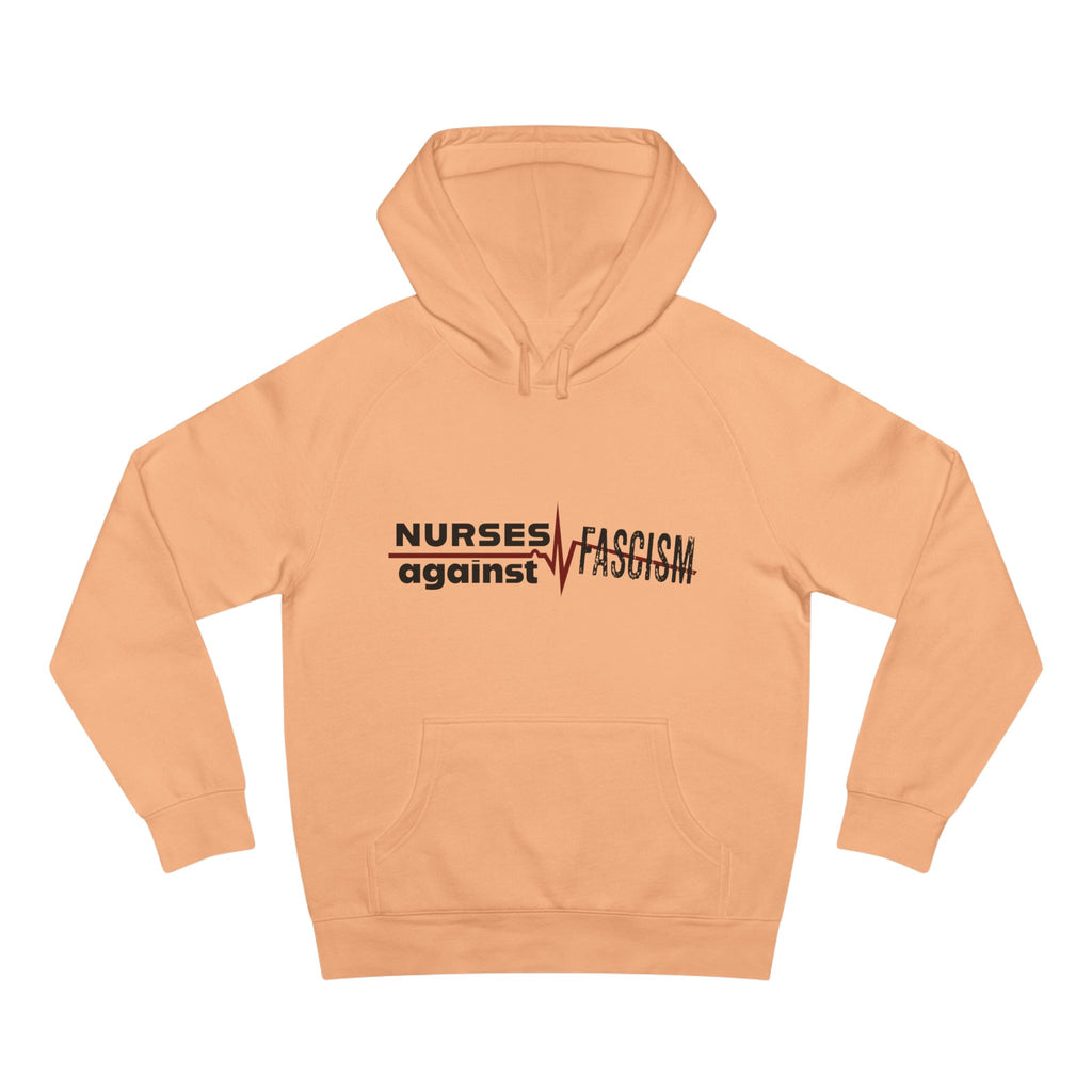 Unisex Mid-weight Hoodie - Nurses Against Fascism (front) - Nurses Against Cruelty (back) - 80% cotton, 20% polyester - NAF-H-AC5101
