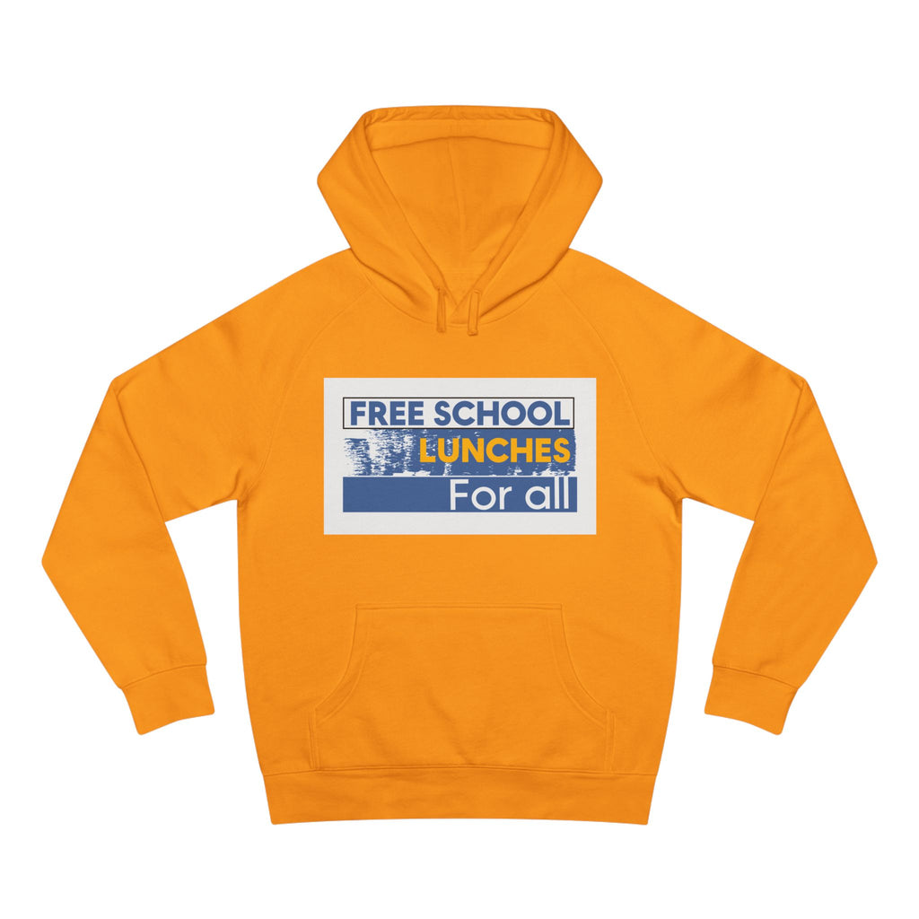Unisex Mid-weight Hoodie - Free School Lunches For All (front) - Nurses Against The Rich Starving The Poor (back) - 80% cotton, 20% Polyester - NAH-H-AC5101