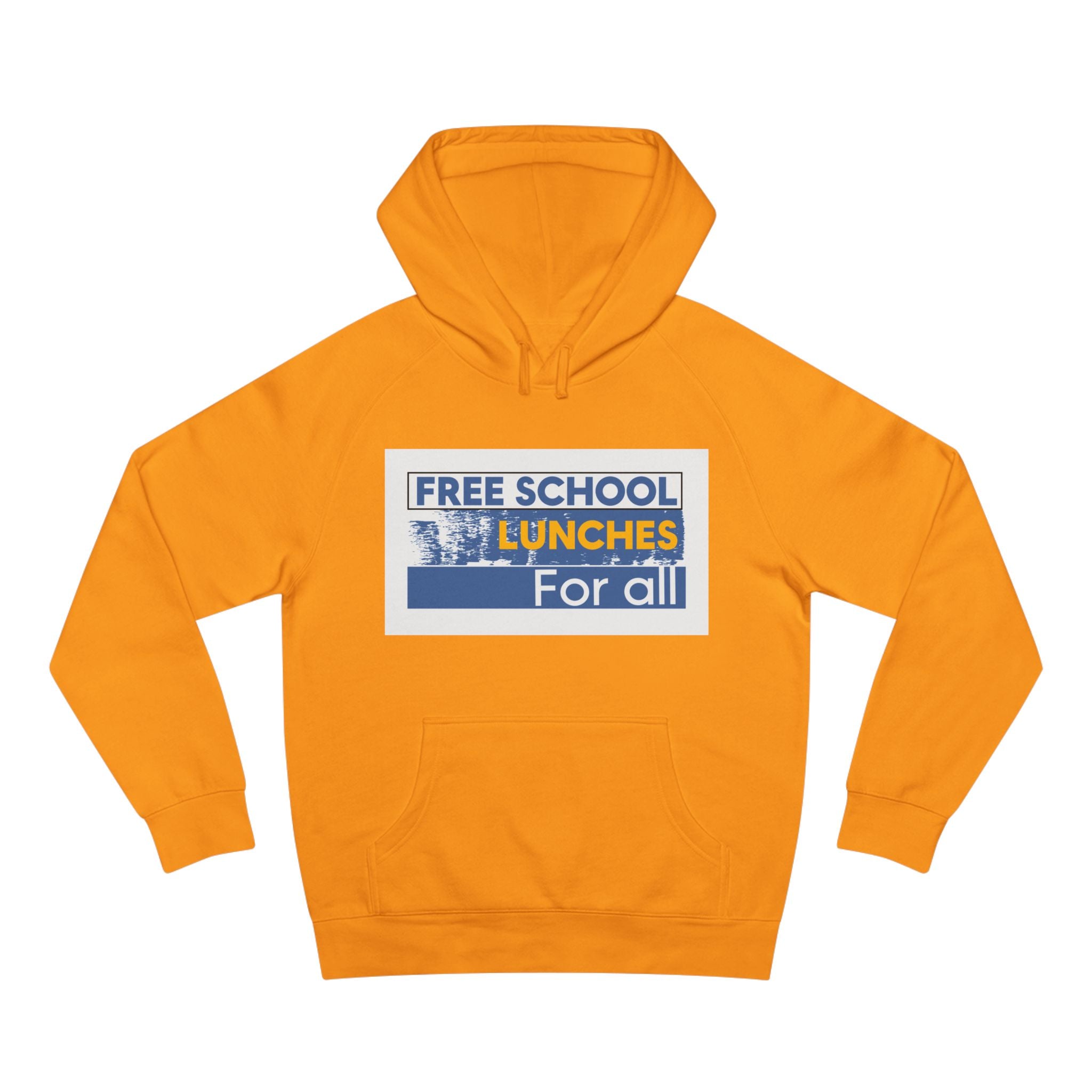 Unisex Mid-weight Hoodie - Free School Lunches For All (front) - Nurses Against The Rich Starving The Poor (back) - 80% cotton, 20% Polyester - NAH-H-AC5101