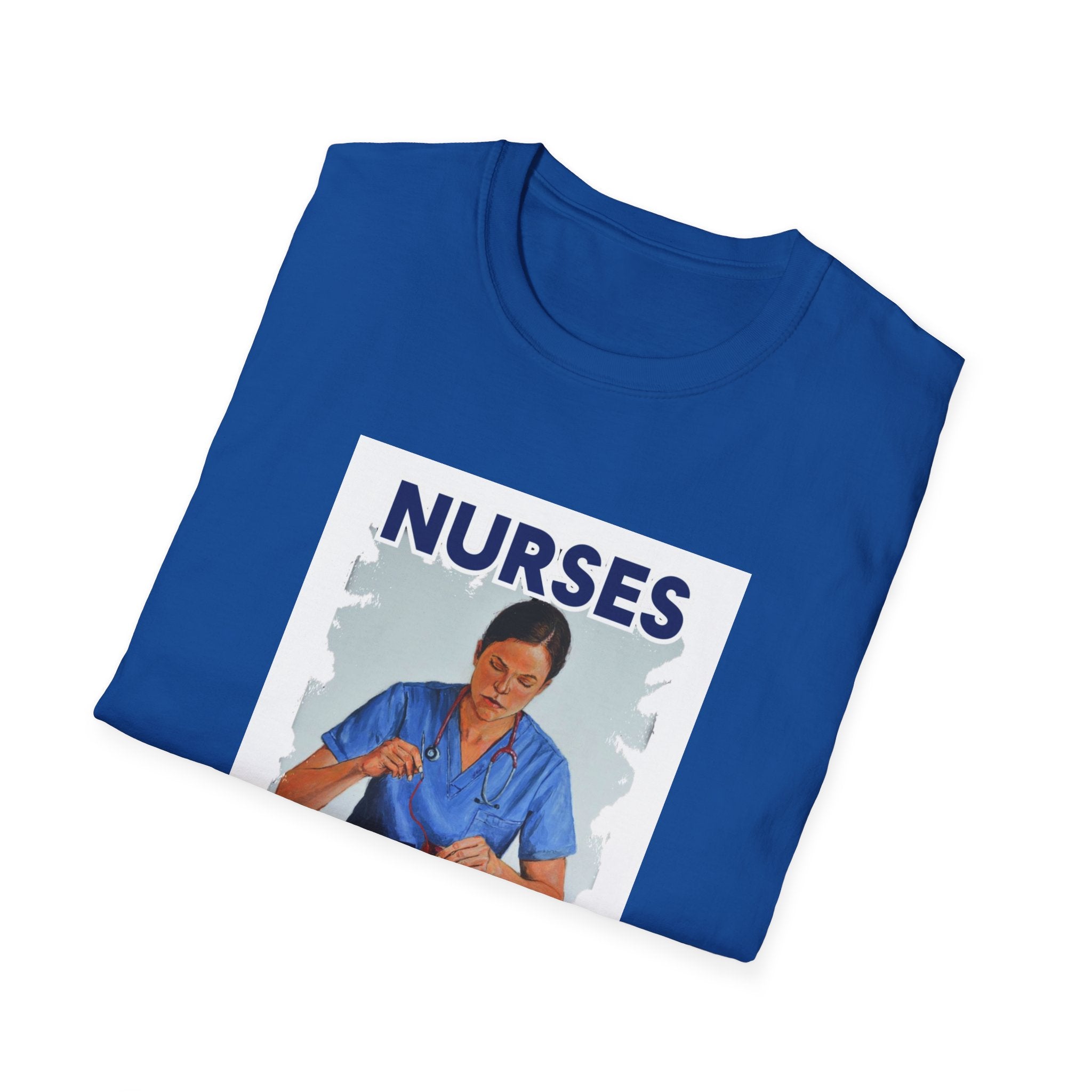 Unisex Lightweight fabric T-Shirt - Nurses For Healing The Nation (front) - Nurses Standing Up For Humanity (back) - 100% ring-spun cotton - NFH-T-G64000