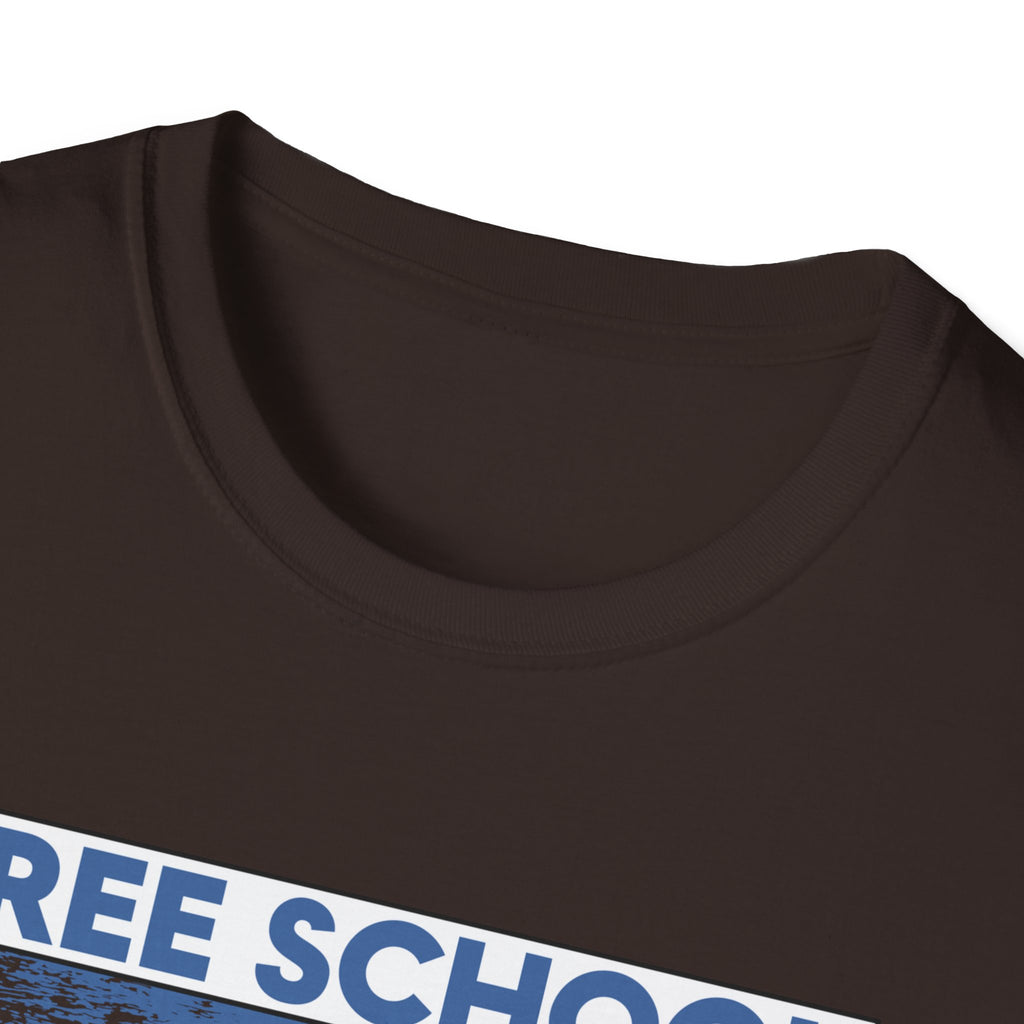 Unisex Lightweight fabric T-Shirt - Free School Lunches For All (front) - Nurses Against The Rich Starving The Poor (back) - 100% ring-spun cotton - NAH-T-G64000