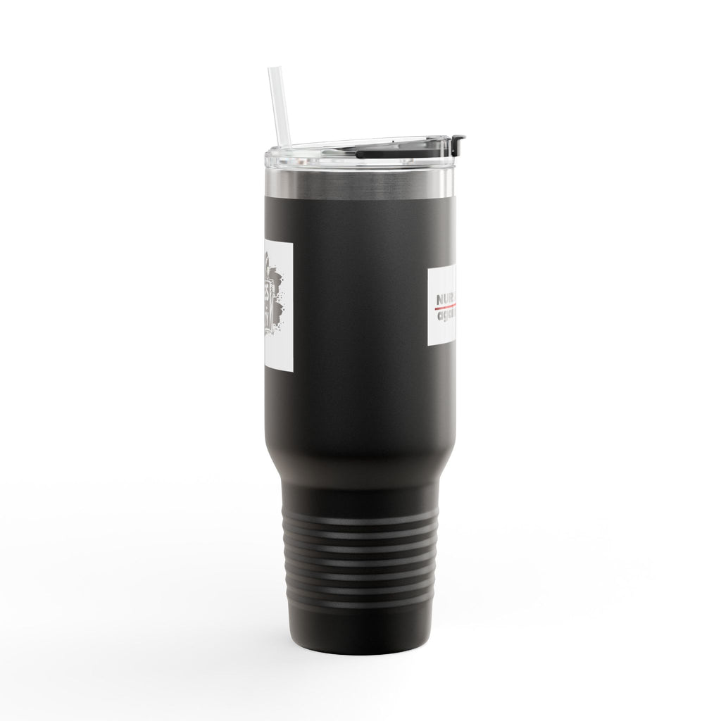 Travel Mug - Nurses Against Fascism (right) - Nurses Against Cruelty (left) - 100% stainless steel (body) - NAF-TM-40oz