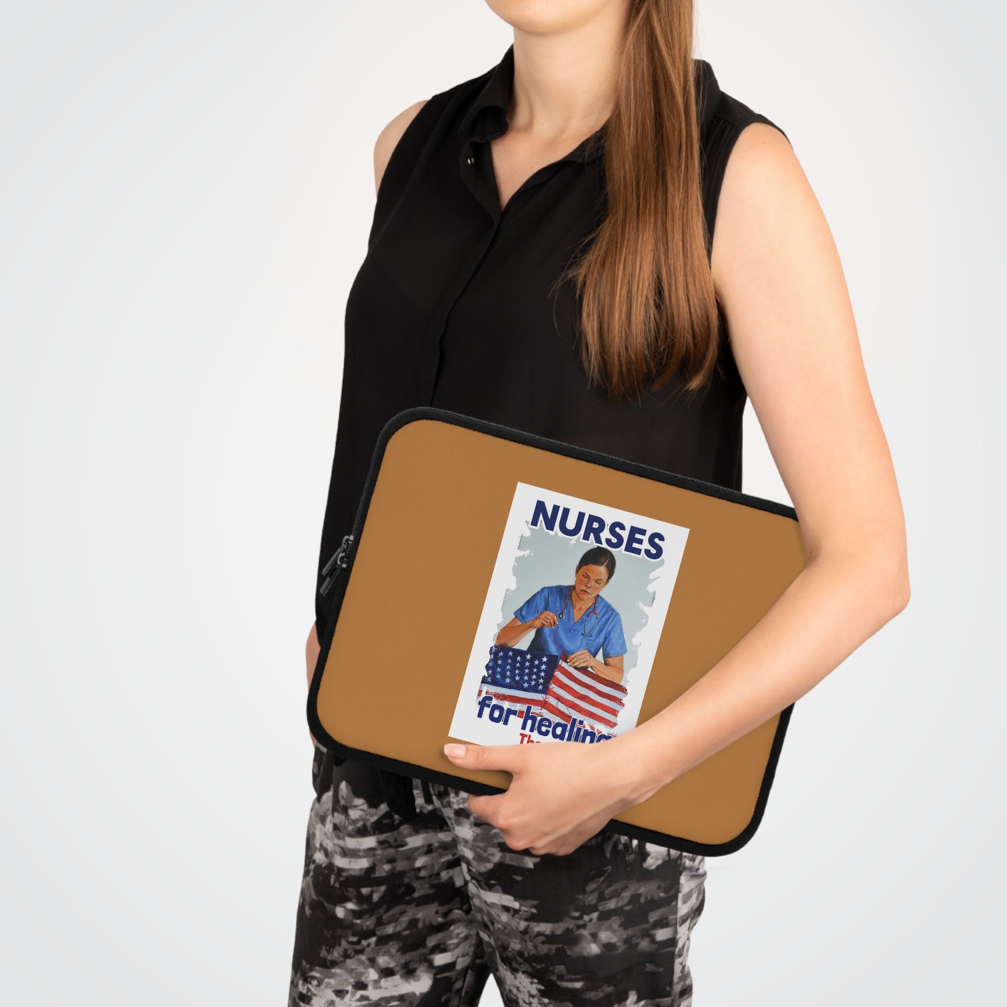 Laptop Sleeve - Nurses For Healing The Nation (front) - Smooth neoprene - NFH-LS-01