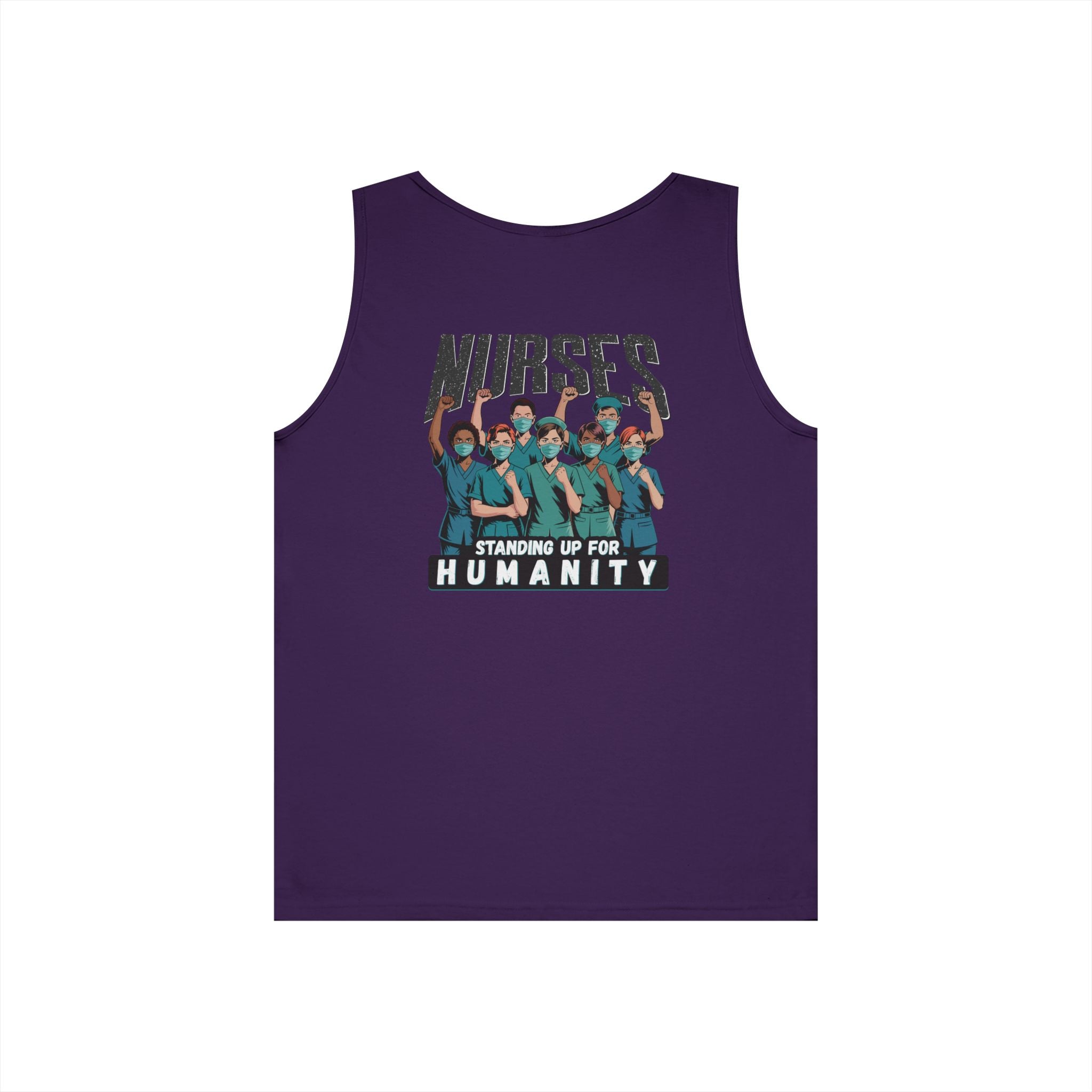 Unisex Medium fabric Cotton Tank Top - Nurses For Healing The Nation (front) - Nurses Standing Up For Humanity (back) - 100% cotton - NFH-K-G5200